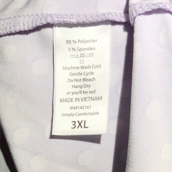 3XL LuLaRoe lavender polkadot maxi skirt. NWT - Picture 7 of 8